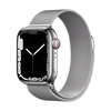 Apple Watch Series 7 GPS + Cellular 45mm, Stříbrné, se stříbrným milánským tahem