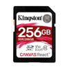 Kingston Secure Digital 256GB Cl10 UHS-I U3 V30 A1 (100/80) Canvas React memóriakártya (SDR/256GB)