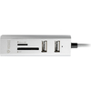 Yenkee USB HUB, OTG adapter és kártyaolvasó, ezüst