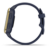 Garmin Venu Sq Music Smartwatch, dunkelblau, hellgoldener Rahmen
