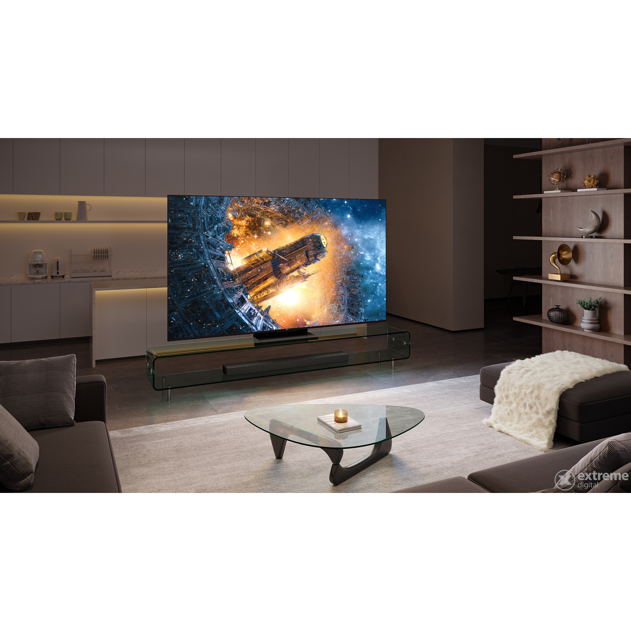 TCL C84 Series 65C845 televízor 165,1 cm (65") 4K Ultra HD Smart TV Wi-Fi Čierna