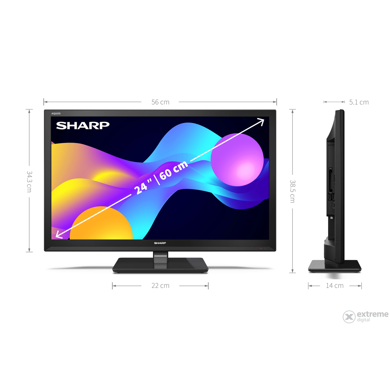 SHARP 24EE3E HD Ready Smart LED televízor - [otvorený]