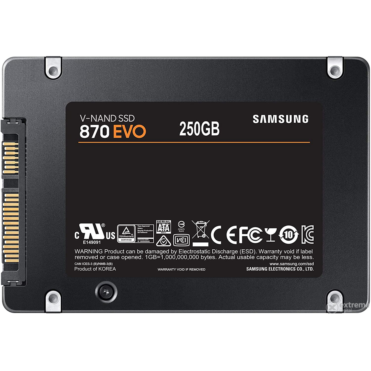 Samsung 870 EVO 250GB SATA 2,5" unutarnji Solid State Drive (SSD) (MZ-77E250B/EU)