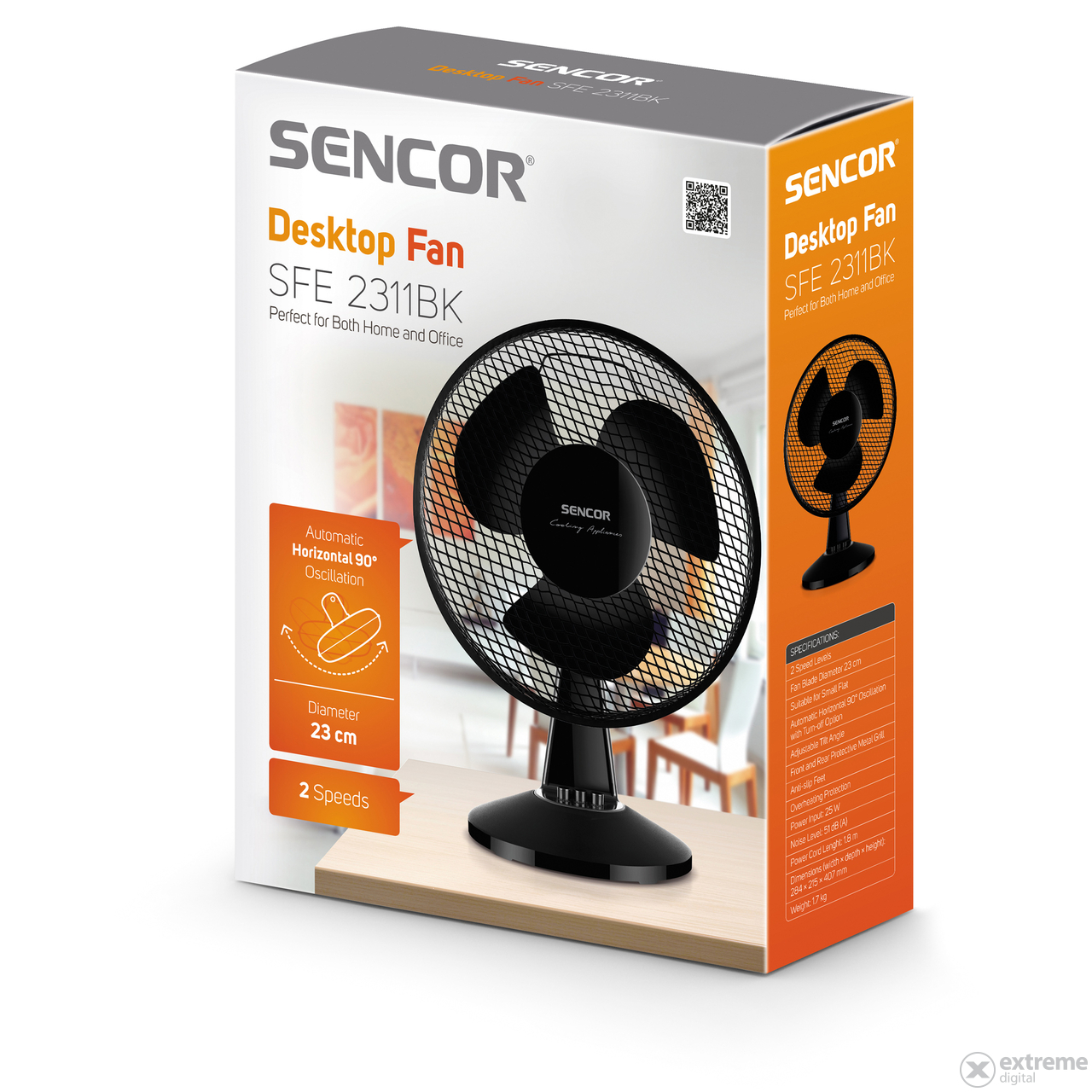Sencor SFE 2311BK stolni ventilator