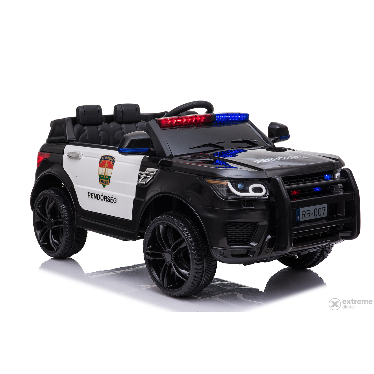 Mappy MP-002B Električni autić za djecu - za 2 osobe, policijski auto, crni
