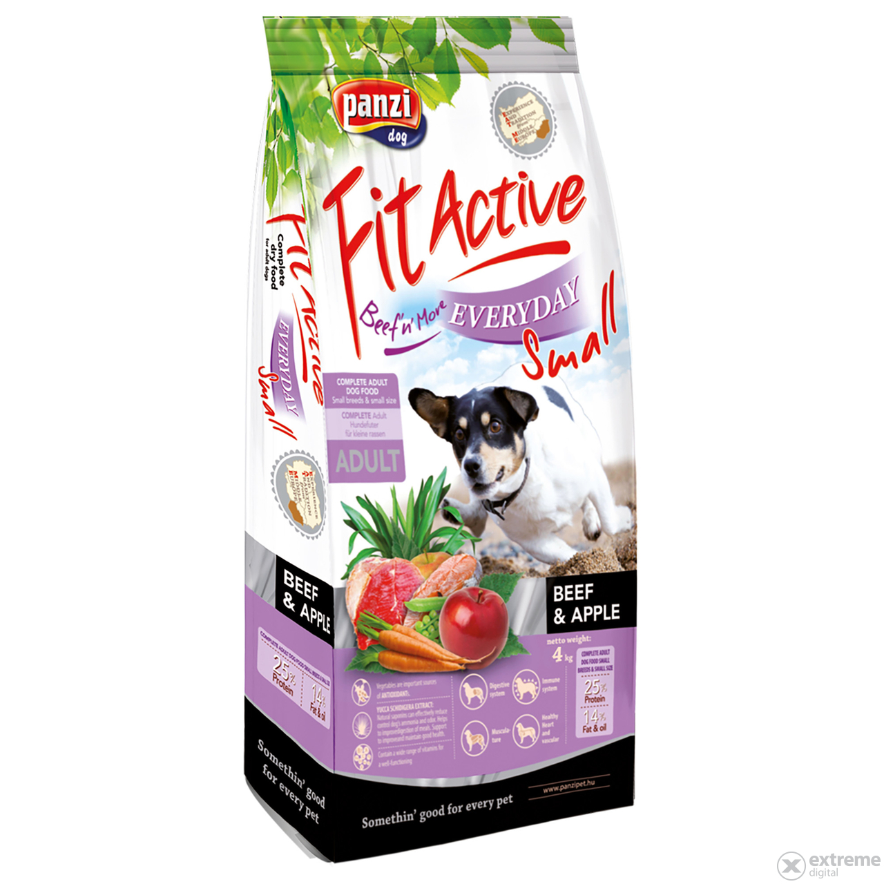 FitActive Premium Everyday Small suha hrana za pse, govedina i jabuka, 4 kg