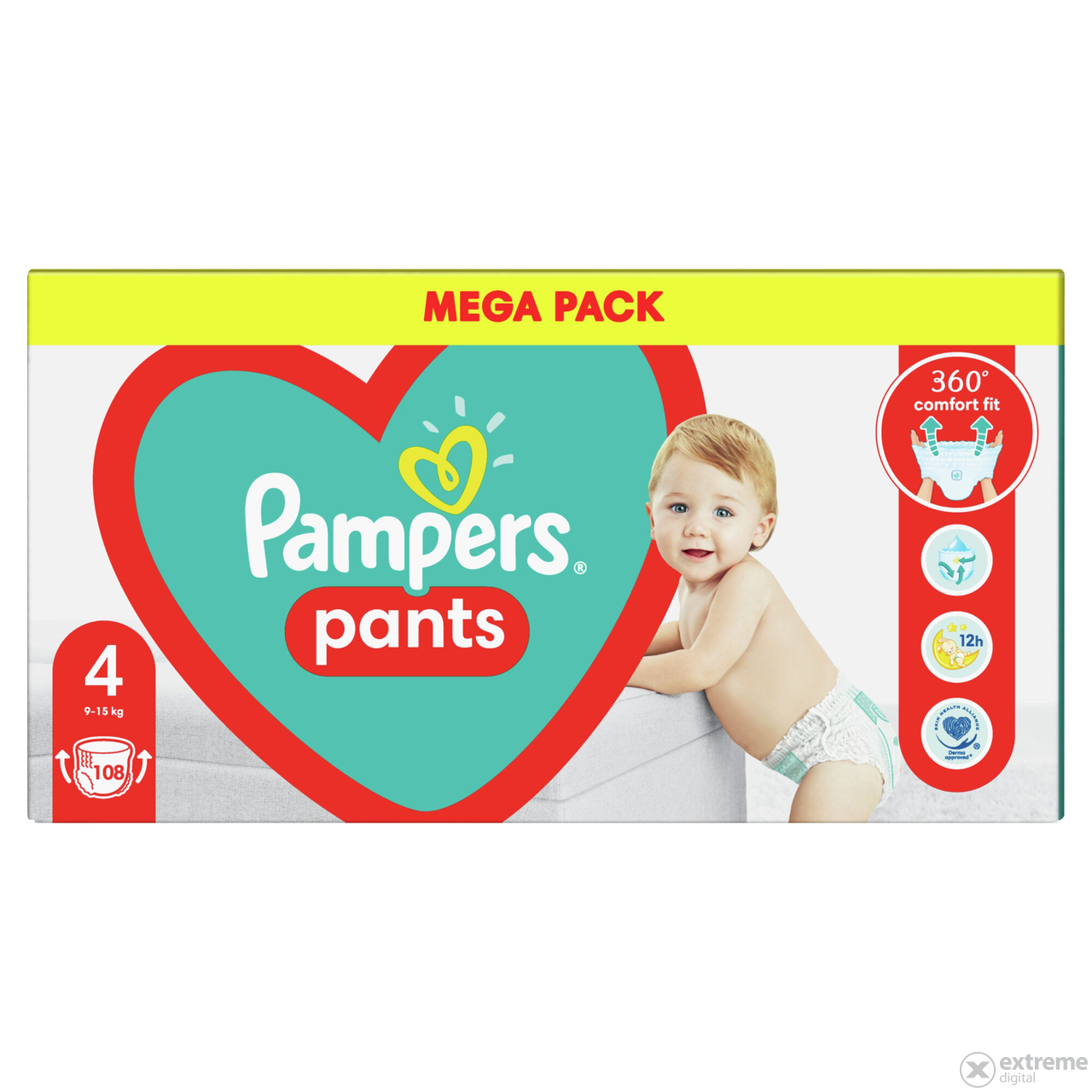 Pampers Pants Mega Pack pelene, veličina: 4, 9-15 kg, 108 kom