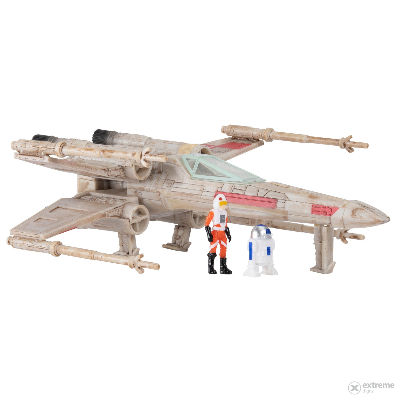 Jazwares Star Wars - Star Wars 13 cm figura vozila - X-Wing (rdečih pet) + Luke Skywalker in R2-D2