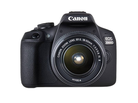 Canon EOS 2000D DSLR fotoaparát, kit (s 18-55mm IS II objektívom)