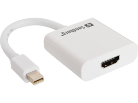Sandberg Mini DisplayPort 1.2 muški/HDMI 2.0 4K60 ženski adapter, bijeli