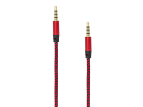 Sbox audio prepojovací kábel, 1,5m, červený (3535-1,5R)