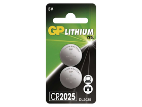 GP Lítium gombelem, CR2025, 2db/bliszter (B15253)