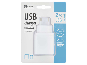 Emos Quick universaler USB-Ladeadapter, 2 Anschlüsse, 3.1 A