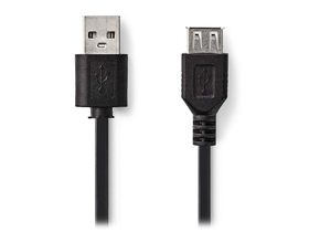 Nedis (CCGT60010BK10) USB 2.0 A - USB 2.0 A kabel 1m, črn