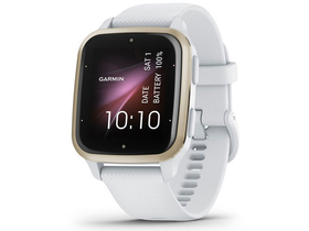 Garmin Venu Sq 2 Smartwatch, Weiß, Creme mit goldenem Rahmen