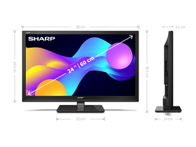 SHARP 24EE3E HD Ready Smart LED televízor - [otvorený]