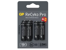GP ReCyko Pro NiMH nabíjateľné baterky, HR6 (AA) 2000mAh, 6ks (B2220V)