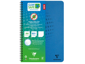 Clairefontaine Clean`Safe špirálový zošit, A4, 60 str, kocka, antibakteriálny