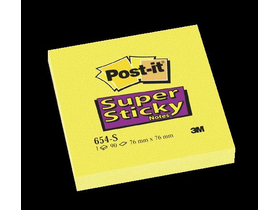 3M/POSTIT 76x76 öntapadós jegyzettömb Super Sticky sárga
