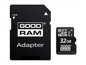 Goodram 32GB microSDHC memorijska kartica + adapter, Class 10, UHS-i 1 (M1AA-0320R12)