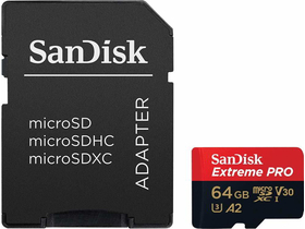 SanDisk Extreme Pro 64GB microSDXC memorijska kartica + adapter, Class 10, UHS-I (183520)