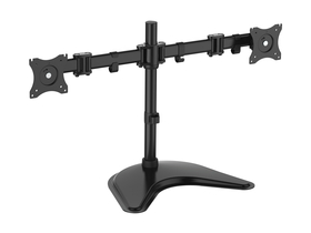 Equip  650118 VESA100x100 двойна настолна стойка, накланяща, завърваща, регулируема по височина за монитори с расмер 13-27 ”черна