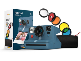 Polaroid Now+ analógový fotoaparát, 5 filtrov, modro-šedý