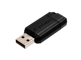 Verbatim 16 GB Pin Stripe 10/4 MB/sec USB memorija, crni