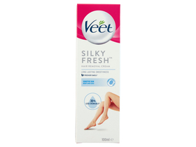 Veet Silk & Fresh Sheabutter &Lily Haarentfernungscreme für trockene Haut (100 ml)