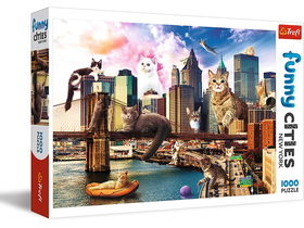 Trefl Crazy City - Mačke u New Yorku, slagalica 1000 komada