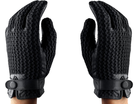 Mujjo GLLT020-80 kožne / pletene dodirne rukavice, crne, veličina 8