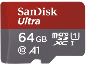 SanDisk 64GB Ultra microSD Speicherkarte, A1, Class 10, UHS-I (186501)