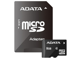 Adata microSDHC 8 GB Class 4 pamäťová karta + adaptér