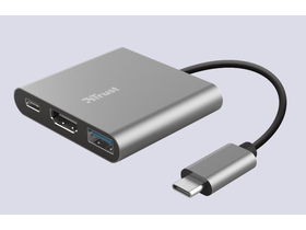 Trust 23772 Dalyx 3 u 1 multi-utičnica (USB, HDMI, USBC) USB-C adapter, pretvarač