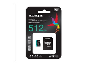 ADATA MicroSD kartica - 512GB microSDXC UHS-I U3 Class10 A2 V30S (R/W: 100/85 MB/s) + adapter