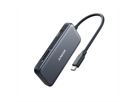 Anker, Premium USB-C 5 in1 adaptér, 4K HDMI, 2xUSB-A, microSD, SD čítačka kariet, čierna