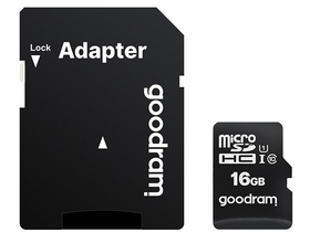 GoodRam TransFlash 16GB microSDHC memóriakártya, Class 10, UHS-1m + SD adapter