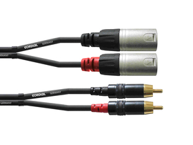 Cordial CFU 3 MC Unbalanced Twin kabel, crna, 3m
