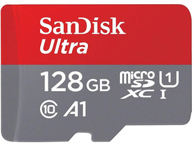 SanDisk 186505 128GB microSD Ultra Android Speicherkarte, 120MB/s, A1, Class 10, UHS-I