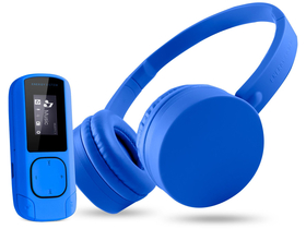 Energie EN 443857 Musik Pack MP3 Player + Bluetooth Kopfhörer, Blau