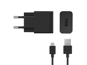 Sony USB mrežni punjač, Type-C kabel, crni