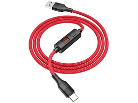 Hoco S13 Central Daten- und Ladekabel, USB/Type-C, rot, Schnürsenkel, 1m