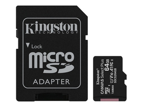Kingston Canvas Select Plus 64GB microSDXC paměťová karta + SD adaptér, class 10