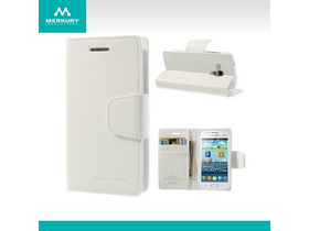 Mercurycase gyári Goospery álló bőr tok Samsung Galaxy S Duos (GT-S7562) készülékhez, fehér