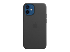 Apple iPhone 12 mini  кожен калъф, черен