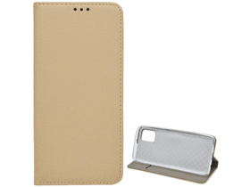 Gigapack stojací, koženkové, flip pouzdro pro Samsung Galaxy A31 (SM-A315F), zlaté