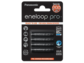 Panasonic Eneloop Pro 900mAh AAA baterky, prednabité, 4 ks