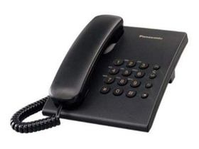 Стационарен телефон Panasonic KX-TS500HGB, черен