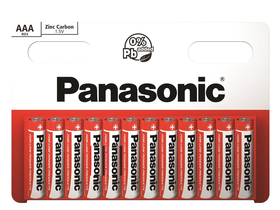 Panasonic Red Zinc mikro 1.5V цинк-манган издръжлив комплект батерии (12 бр.)