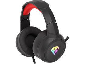 Genesis Neon 200 RGB gamer slušalice, crna/crvena